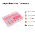 94PCS Mixed Boxed Wire Connector Home DIY YOU PCT-212/213/214/215 Type Universal Compact Terminal Block With fixing Accessories