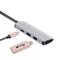 4 θύρες Tpe-C έως 2USB3.0 1 Τύπος-C Προσαρμογέας 1HDMI