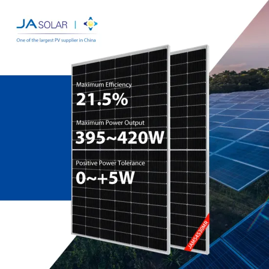 JA Solar Solaire: High-Power Monocrystalline Solar Panels in 395W, 400W, 405W, 410W, 415W, and 420W Specifications