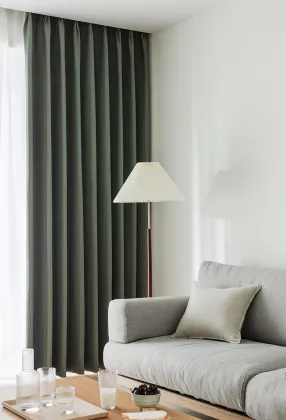 Simple high-end cotton and linen curtains
