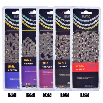 Sumc Golden Grey 116 Link Catena per biciclette per le bici da strada MTB Speed ​​MTB dell'8/9/11