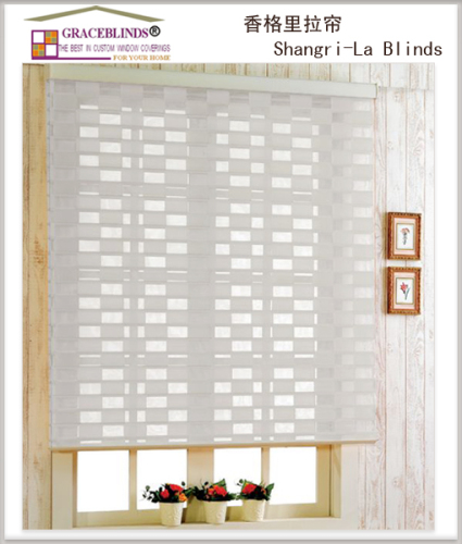 home decoration pleated Shangri-la blind & fabric