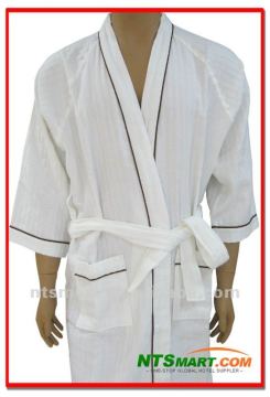 Men's White Classic Cotton Robe