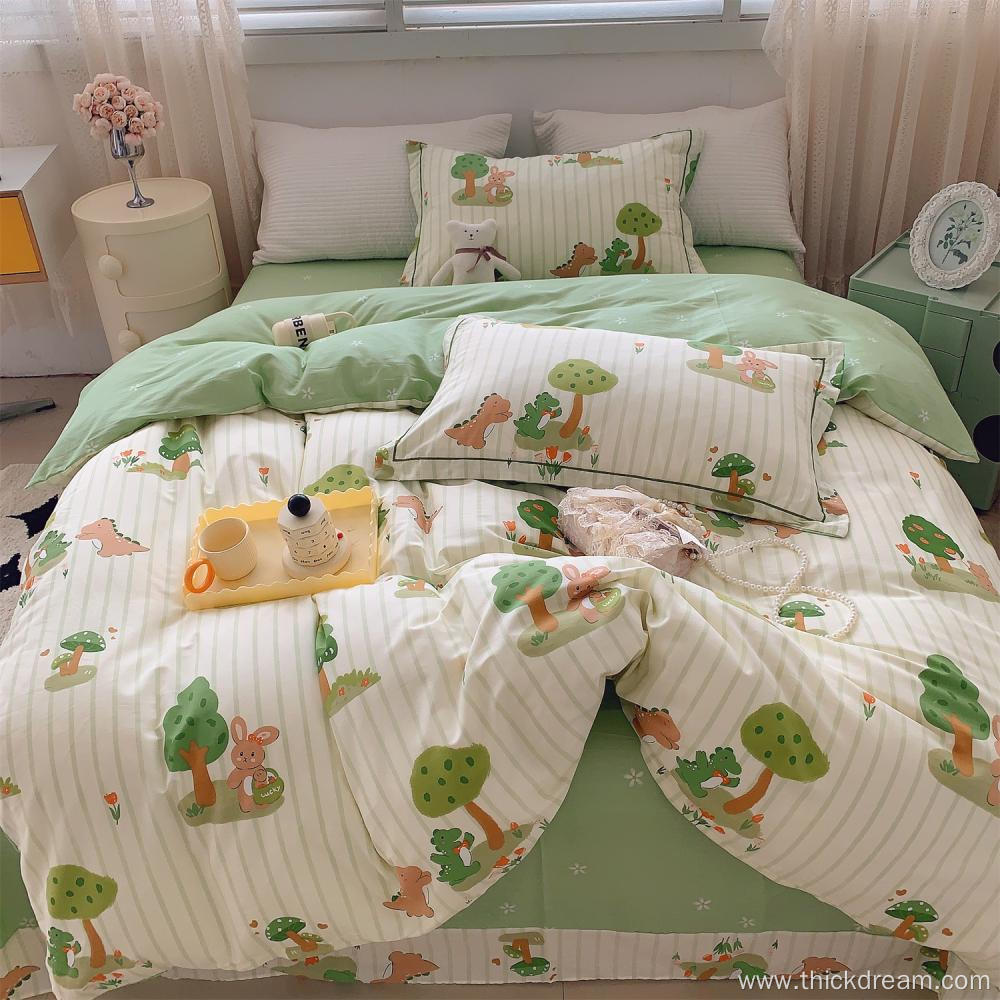 Jungle exploration bed sheet cover bedding pillowcase set