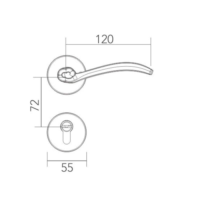 New Chinese style split lock
