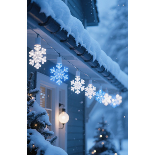 Christmas outdoor snowflake lights