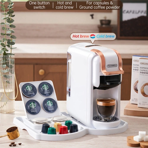 Cafetière Portable Rechargeable – Compatible Capsules Et Café Moulu, Idéale Voyages, Bureau, Camping – Machine à Expresso Mini