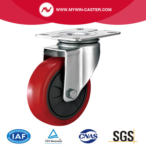 American Medium Duty Plate Swivel PP Core PU Caster Wheel