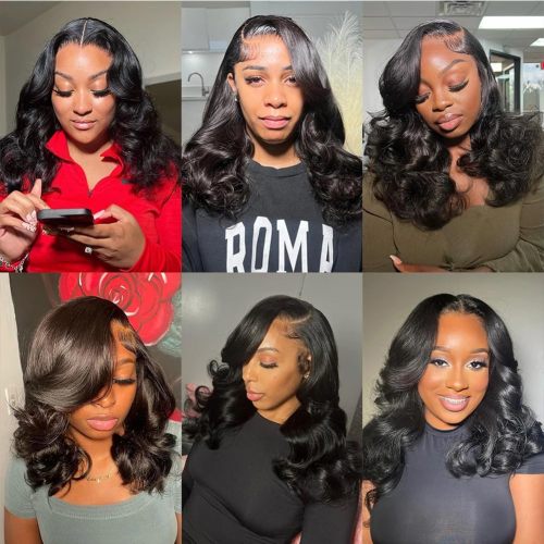 4x4 Body Wave Lace Front Wigs Human Hair