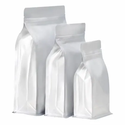 Thickened Pure Aluminum Foil Eight Side Seal Zipper Bag for Tea & Snack Packaging