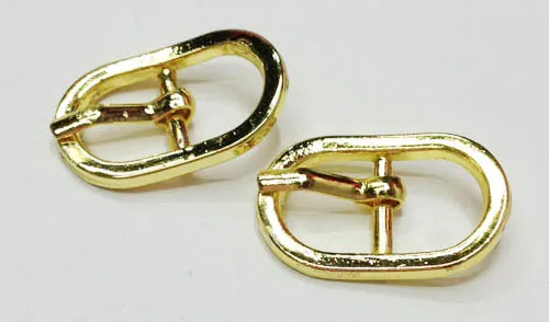 Light Gold Metal Pin Buckle, Center Bar Buckle