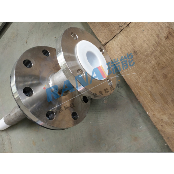 Насадка з абалонкай з PTFE з фіксаваным фланцам