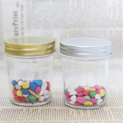 ECO Mini Wide Mouth 8oz Weck Mason Jars with gold lid