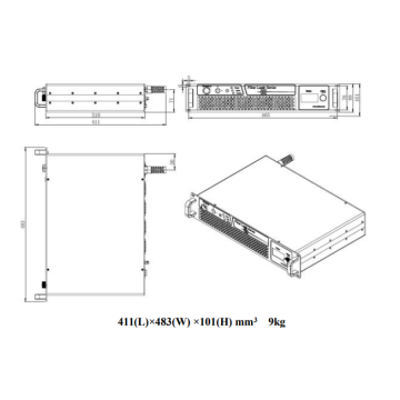 1550 nm Einzelfrequenzmodus Faserlaser