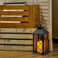 Lantern with LED Flameless Candle and Timer