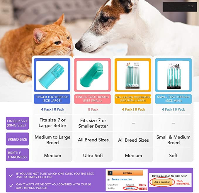 Cat Dog Finger Toothbrush