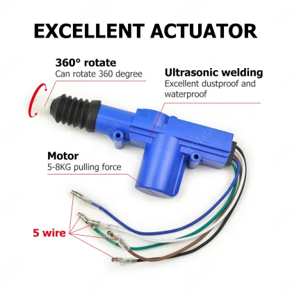 1 Master 3 Slaves 4 Doors 12V Car Central Locking System - Blue