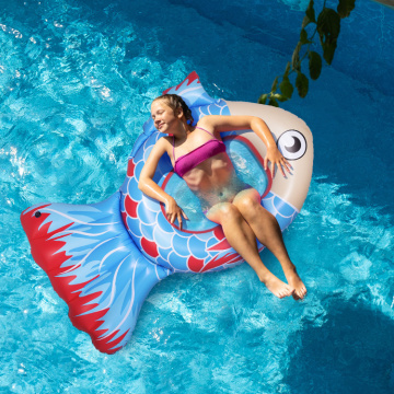 Custom inflatable air bed fish shaped floating bed