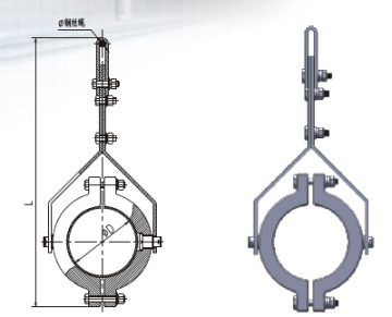JGX single hole hanging cable clamp