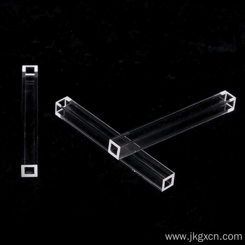 Fused quartz fluorescence cuvette without bottom