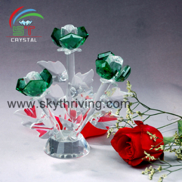 wedding tabel decoration crystal rose, crystal crafts,gifts for valentine