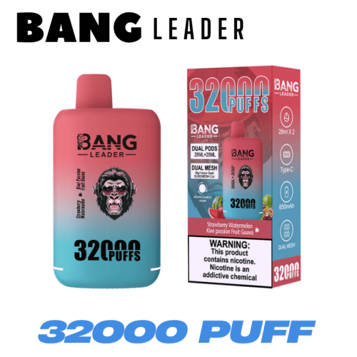 Bang Leader 32000 Puffs Disposable Vape Double Flavor Rechargeable & Wholesale Ready!