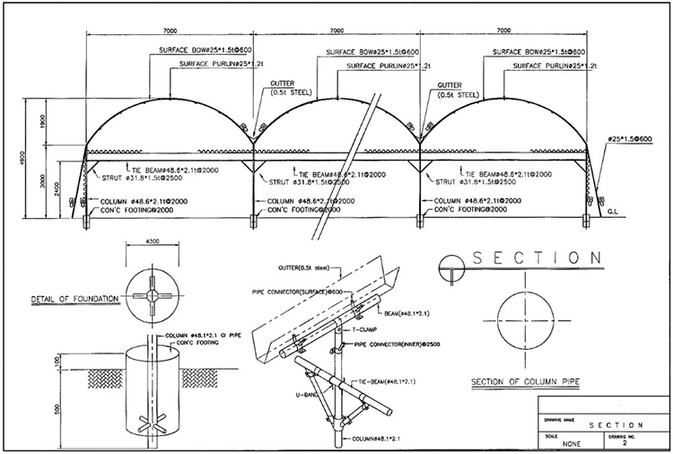 Arch type green house 