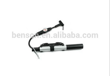 Portable mini pump with pressure gauge convertible cycling equipment