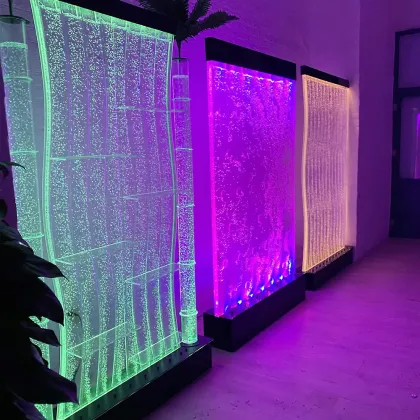 Modern S Shape Acrylic Water Bubble LED Lighting Furniture Movable Panel