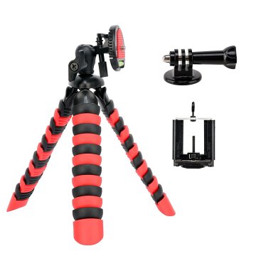 Flexible Mini Tripod with iPhone and Smartphone Holder - Lightweight Camera Stand for DSLR, SLR, and GoPro