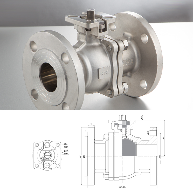 Ansi 2pc Flange Ball Valve For Semiconductor Polycrystalline Silicon And Lithium Battery