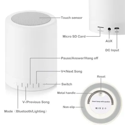 Touch lamp portable speaker Bluetooth speaker