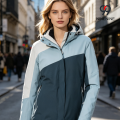 Chaqueta de esquí ligera con capucha para mujer