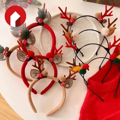 A Christmas antler hair band