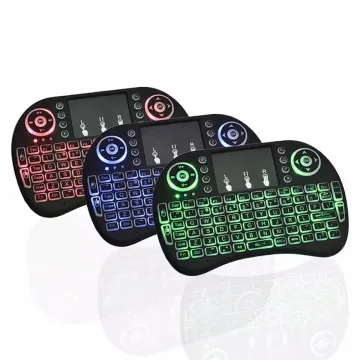 2021 Hot 3-Color Backlit i8 Mini Wireless Keyboard with Air Mouse and Touchpad for Laptop, TV, and Android TV Box