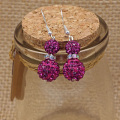 Đôi hạt Shamballa Earrings Rhinestone Crystal Earrings