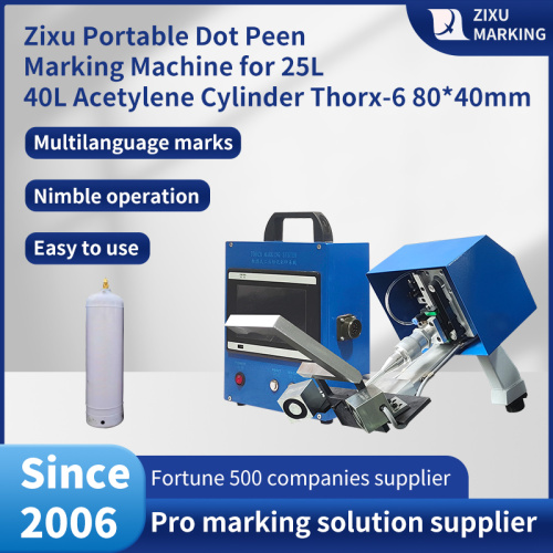 Ручная машина 80x40mm T6 маркировки точки газового баллона ацетилена
