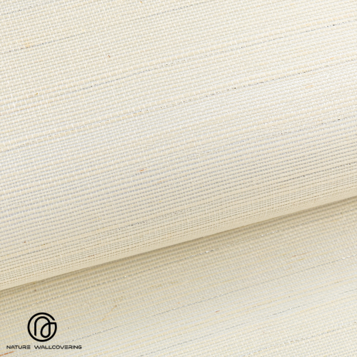 كسوة جدران من السيزال الطبيعي باللون الأبيض الفاتح مع نسج رقيق