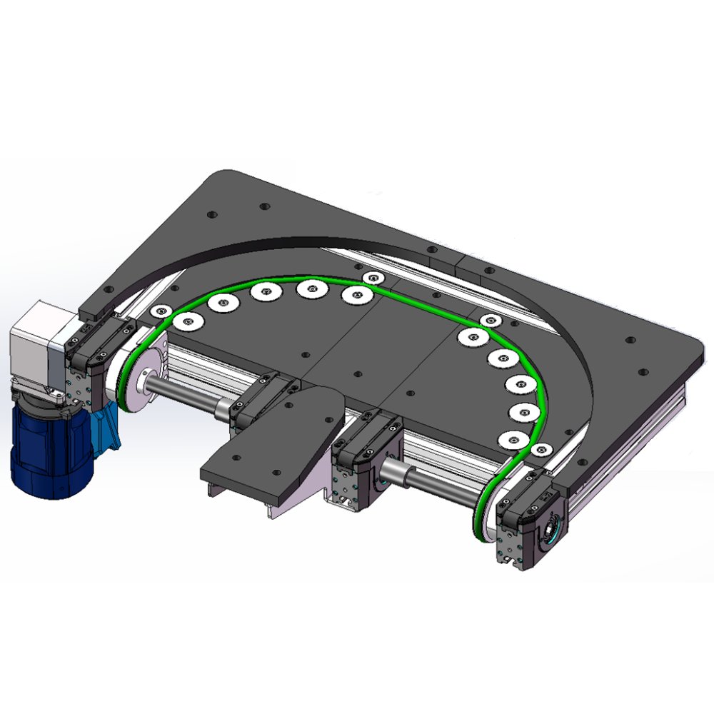 Curva del trasportatore a cinghia rotonda KV/180 per il sistema di trasportatore di pallet e soluzioni di produzione automatizzata industriale