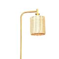 Woven rattan lampshade floor lamp