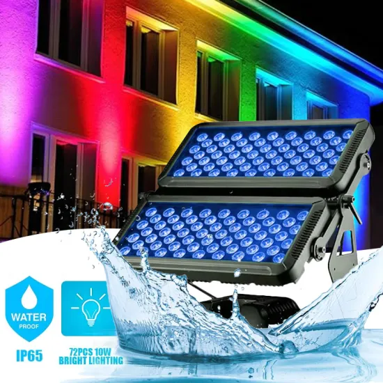 High Quality 36W LED AC85-265V RGBWA UV 6-in-1 Pixel Control Side Lighting 24V Outdoor Facade Flood Washer Wall Light