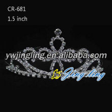 Moda plata Rhinestone nupcial coronas Tiaras