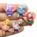 Cute Resin Flat Back Dancing Girls Shape Cartoon Style Kawaii Crafts Slime Making Accessories Charms for Baby Kids Craft DIY