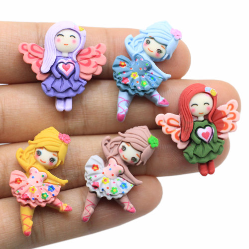 Mignon résine dos plat danse filles forme dessin animé Style Kawaii artisanat Slime faisant des accessoires charmes pour bébé enfants artisanat bricolage