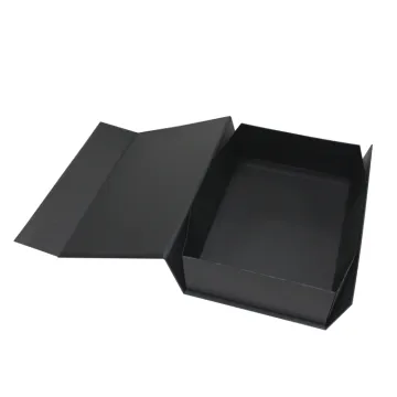 Black Folding Paper Box with Magnet Custom Logo