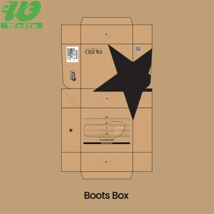 Timberland Cardboard Packaging Shoes Box Folded