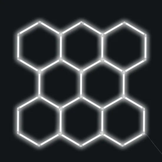 Honeycomb Garage Lights: 6500K Cool White Hexagon Ceiling Light for Car Detailing