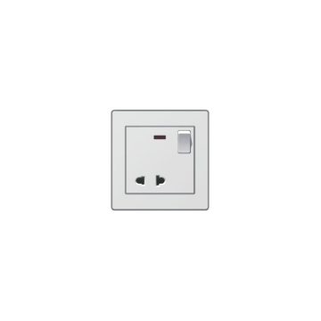 A6 series 1 gang switch and 2 pin socket with neon