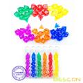 Bescon Mini Transluzente polyedrische RPG Würfel Set 10 MM, kleine RPG Würfel Set D4-D20 in Tube Verpackung, Assorted Coloured von 42st