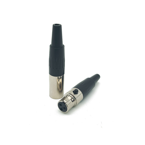 Male Female Soldering Mini XLR Microphone Cable Connector